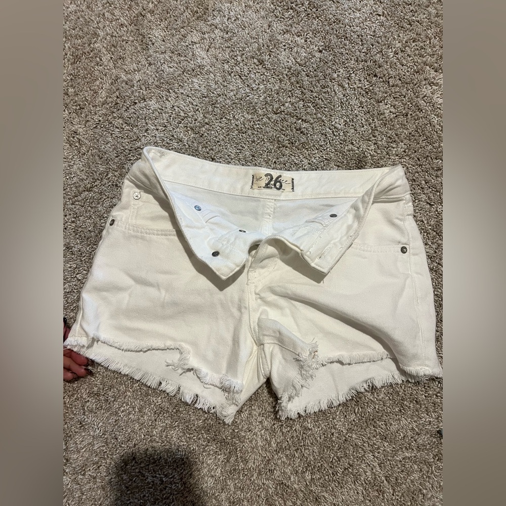 We the free white jean shorts